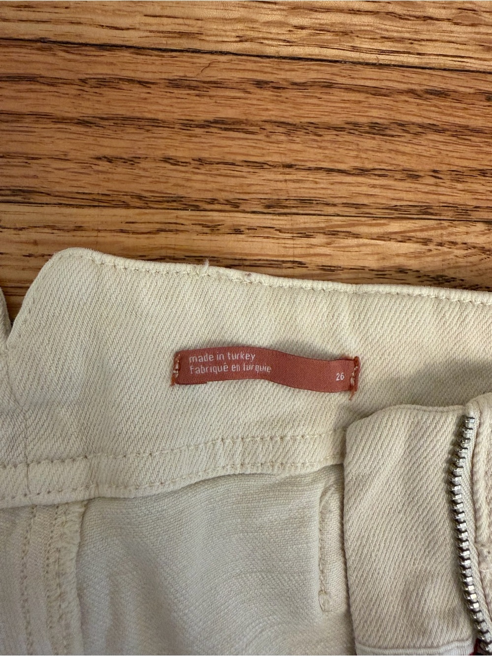 Pilcro Wide-Leg High-Rise Pants in Cream - Picture 4 of 6